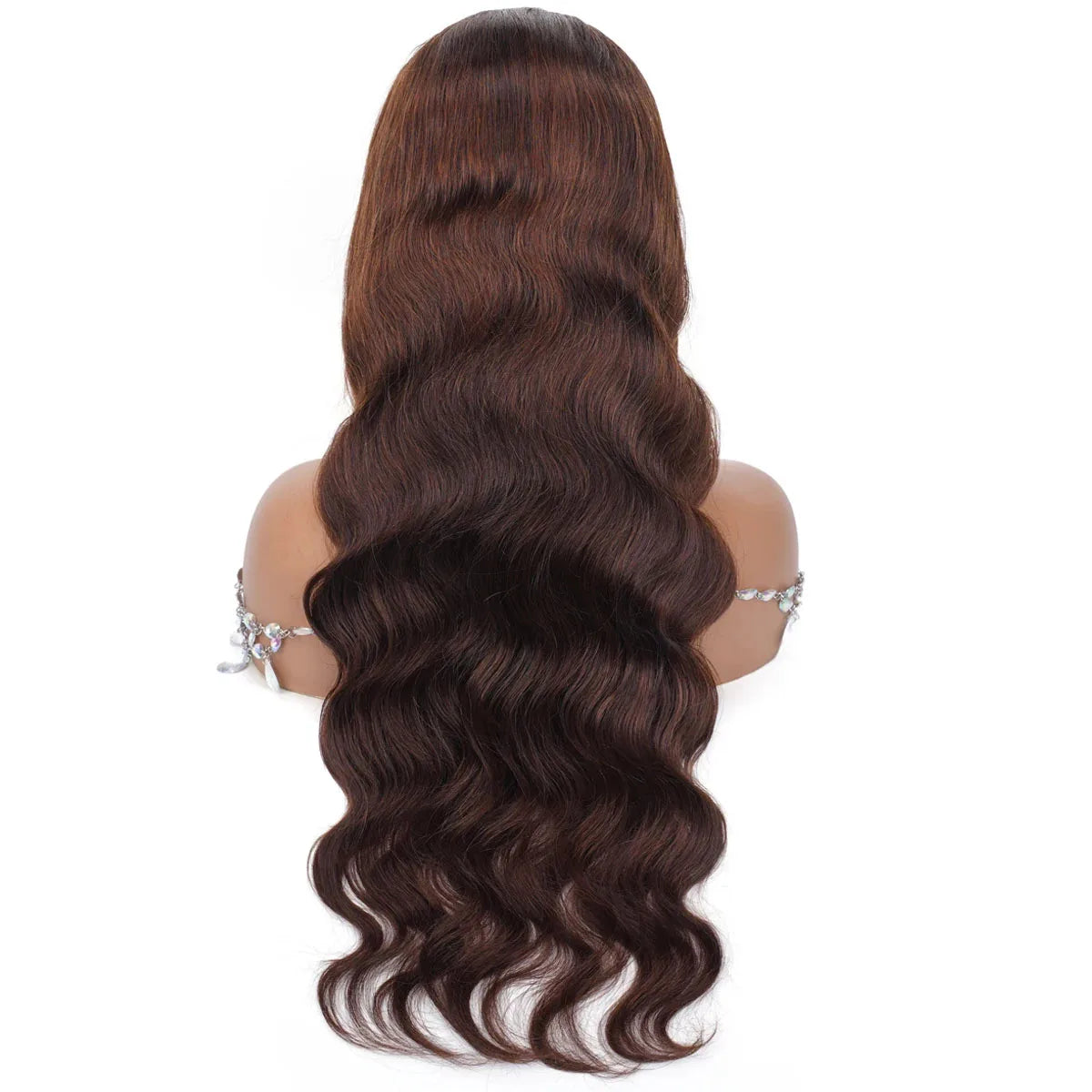 Wewave Chocolate Brown 13x6 Human Hair Wigs HD Lace Body Wave Wig 200% Density Re Plucked Bleached Knoted Brazilian Hair Wigs